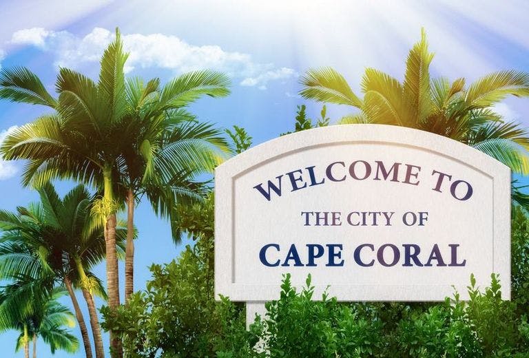 welcome to cape coral sign